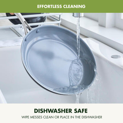 GreenPan 17-Piece Ceramic Nonstick Cookware Set, PFAS-Free, Pots & Pans with Lids, Dishwasher & Oven Safe 600°F, Gray