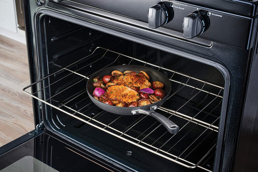 Calphalon 10-Piece Nonstick Cookware Set, Hard-Anodized Aluminum, Even Heating, Stay-Cool Stainless Steel Handles, Black Pots & Pans